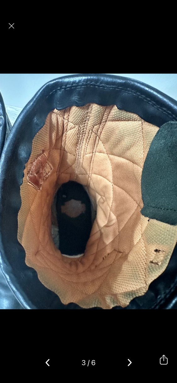 Siyah Deri Harley-Davidson Biker Botlar - Görsel 3