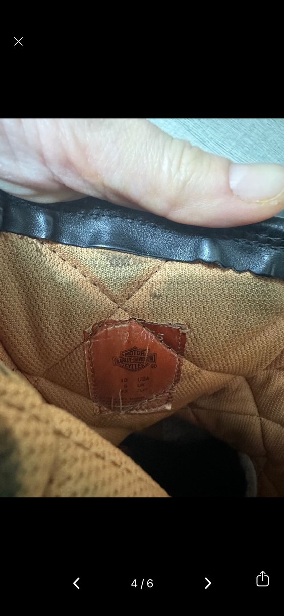 Siyah Deri Harley-Davidson Biker Botlar - Görsel 4