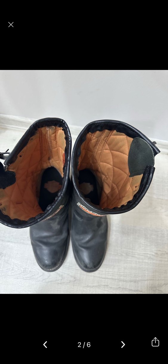 Siyah Deri Harley-Davidson Biker Botlar - Görsel 2