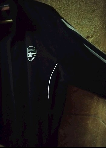 Erkek Arsenal Orjinal Siyah Fermuarlı Ceket - Görsel 4