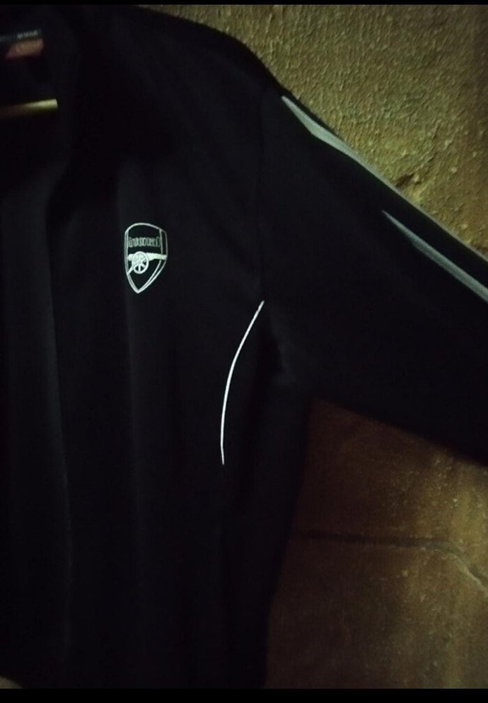 Erkek Arsenal Orjinal Siyah Fermuarlı Ceket - Görsel 4