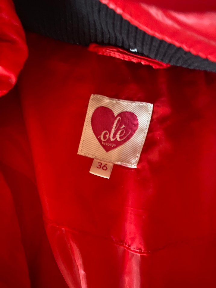 Kürklü Kırmızı Kadın Kışlık Mont - Görsel 4