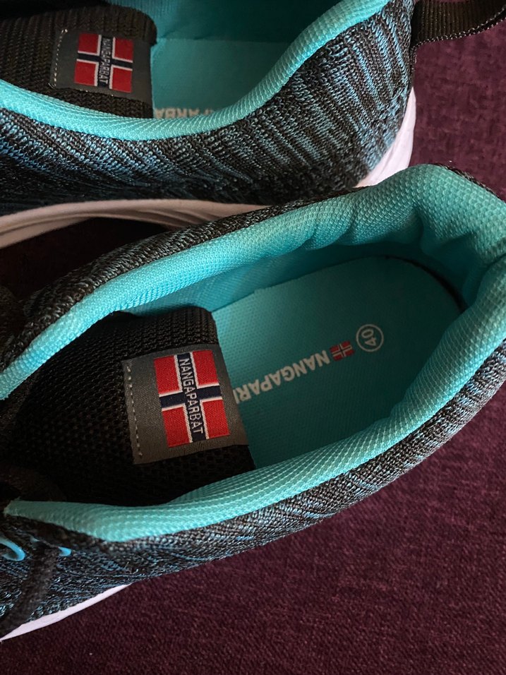 Unisex Turkuaz Desenli Atletik Sneakers - Görsel 4