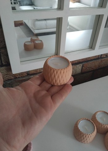 Bej Pastel dekoratif Mumluk Seti - Görsel 6