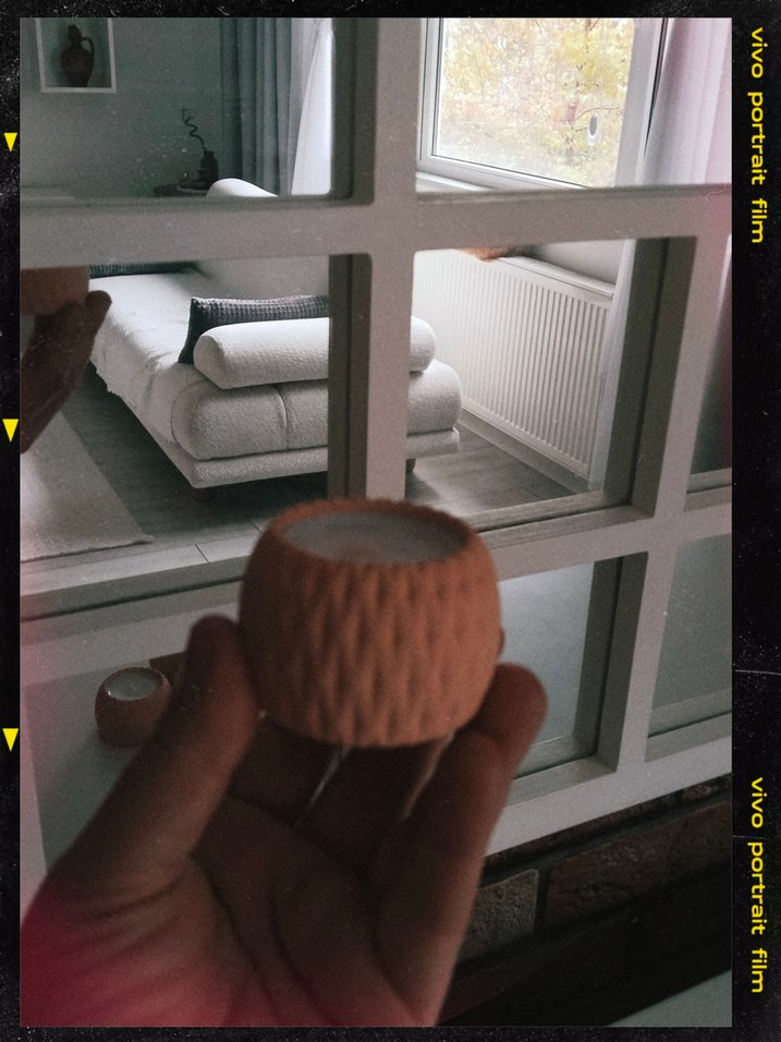 Bej Pastel  dekoratif Mumluk Seti - Görsel 4