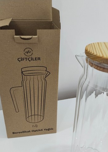 Bej Kapaklı Cam sürahi - Görsel 2