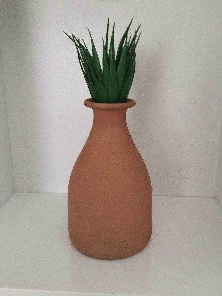 Bej Pastel Seramik Vazo - Görsel 3