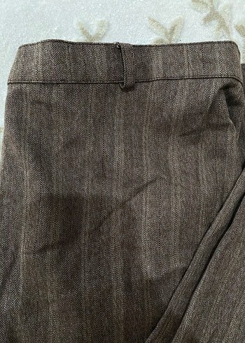 Kadın Kahverengi Kumaş Pantolon - Görsel 2