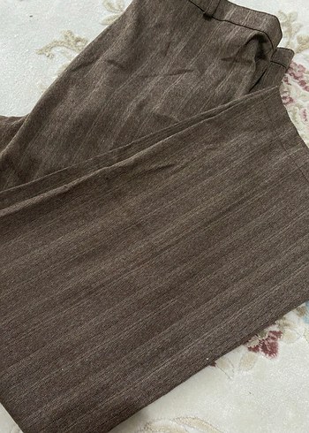 Kadın Kahverengi Kumaş Pantolon - Görsel 3