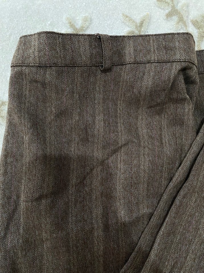 Kadın Kahverengi Kumaş Pantolon - Görsel 2