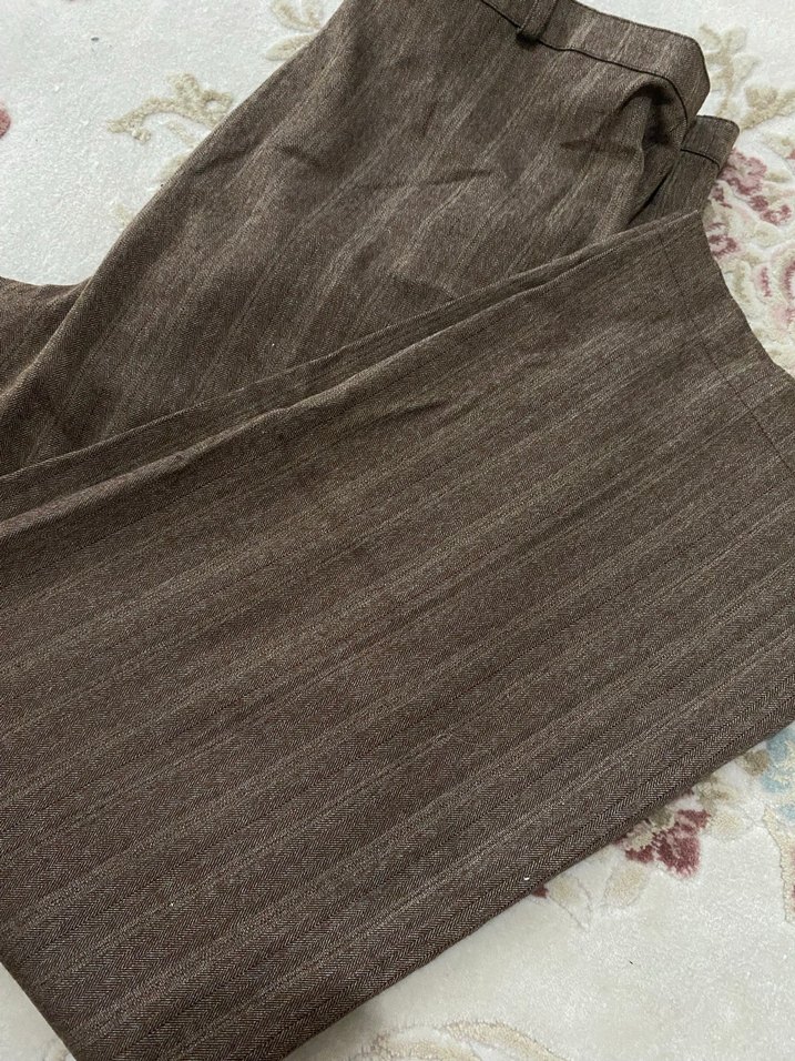 Kadın Kahverengi Kumaş Pantolon - Görsel 3
