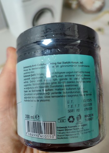 EMBEAUTY Selülit Karşıtı Jel 250ml - Görsel 3