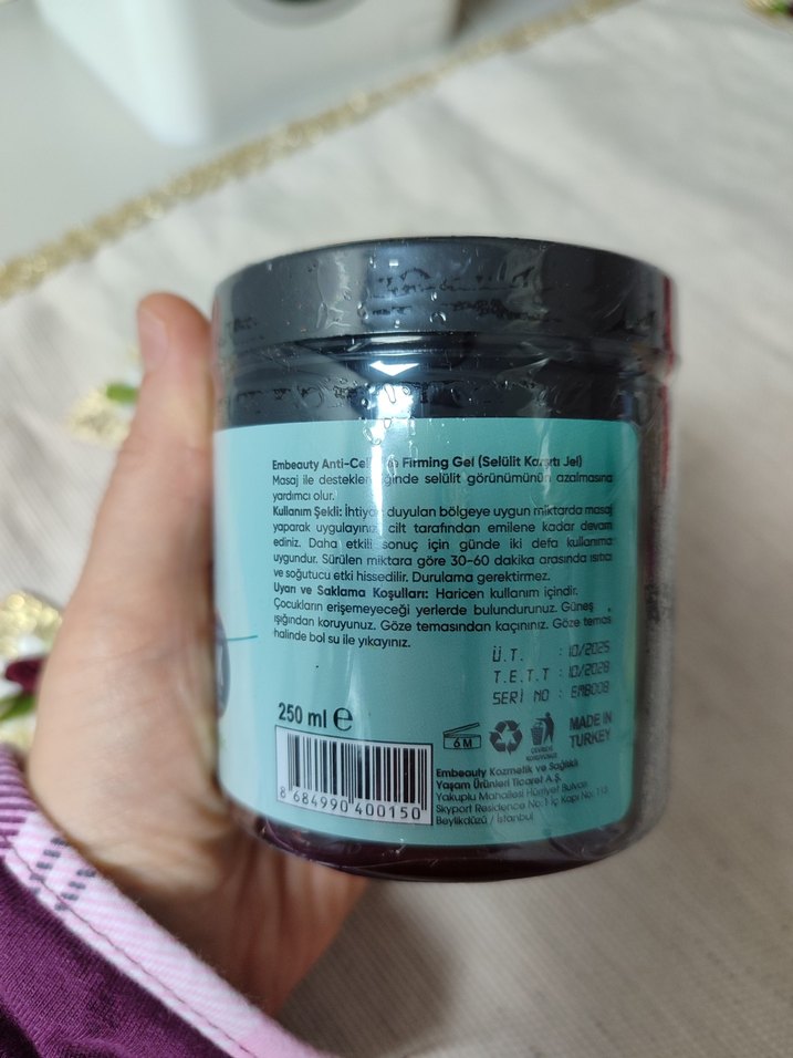 EMBEAUTY Selülit Karşıtı Jel 250ml - Görsel 4