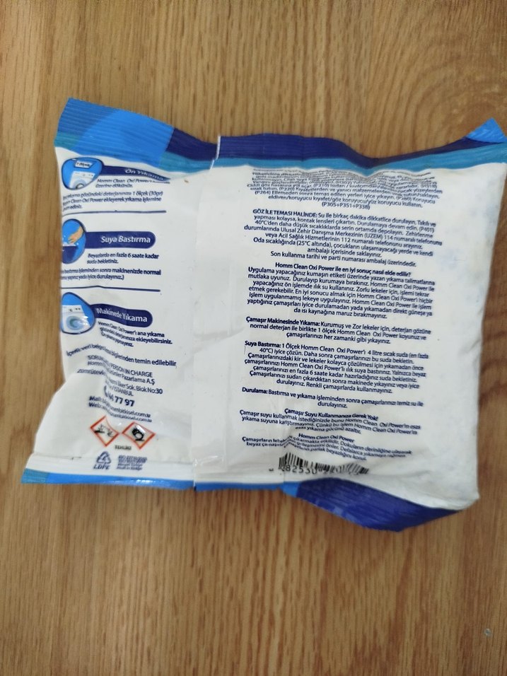 Homm Clean Oxi Power Beyazlar İçin Toz Deterjan - Görsel 2