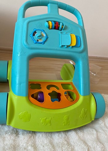 Renkli Mavi Bebek Yürüteci