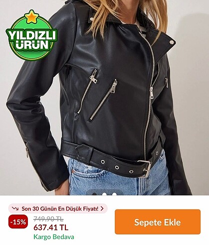 s Beden siyah Renk Deri Ceket