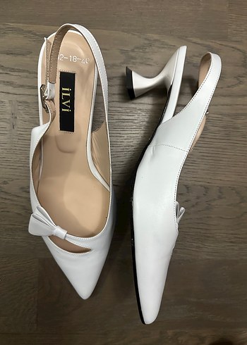 ilvi Beyaz Stiletto Topuklu Kadın Abiye Ayakkabı