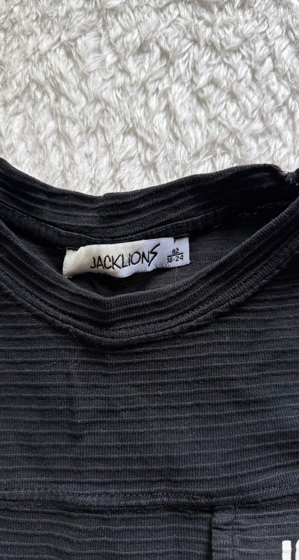 Siyah Erkek Çocuk Triko Sweatshirt - Görsel 2