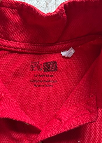 Kırmızı Düğmeli Erkek Çocuk Polo Tişört - Görsel 2