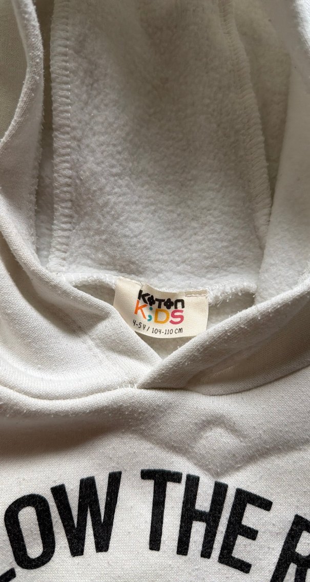 Beyaz Kapüşonlu Erkek Sweatshirt - Görsel 2