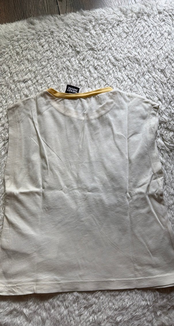 Çocuk Mickey Mouse Baskılı Beyaz Tişört - Görsel 3