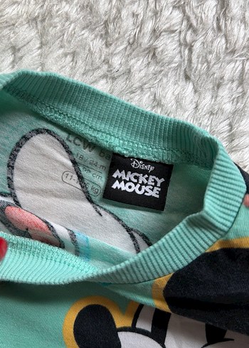 Renkli Mickey Mouse Baskılı Erkek Tişört - Görsel 2