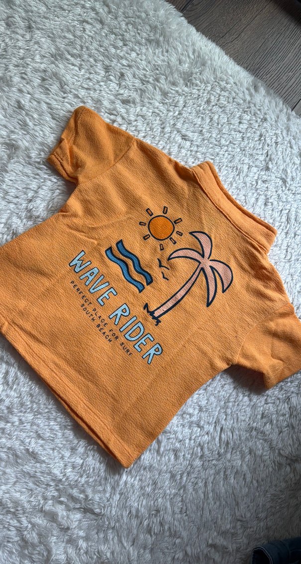 Erkek Çocuk turuncu Kısa Kollu Polo Tişört - Görsel 3