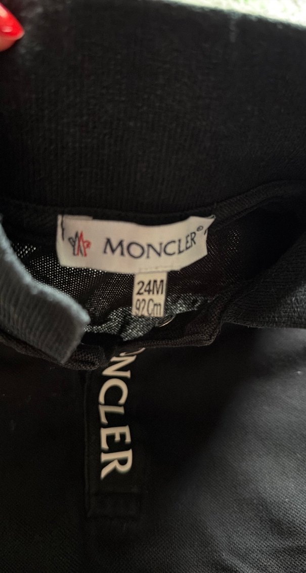 Erkek Çocuk Siyah Moncler Polo Tişört - Görsel 2