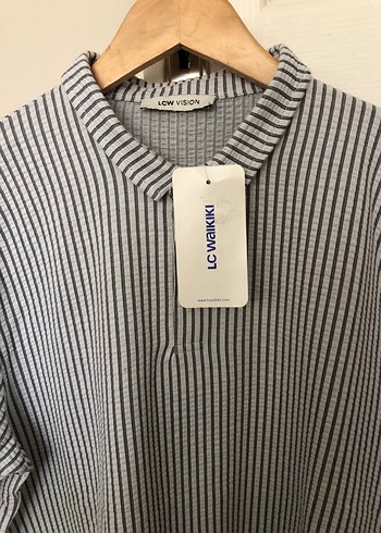 Gri Erkek Polo Tişört Pilili Kısa Kollu - Görsel 4