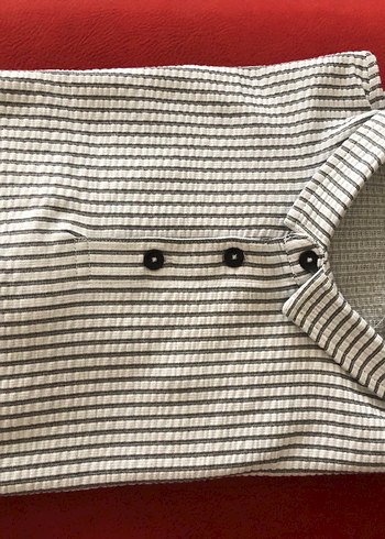 Gri Erkek Polo Tişört Pilili Kısa Kollu - Görsel 7