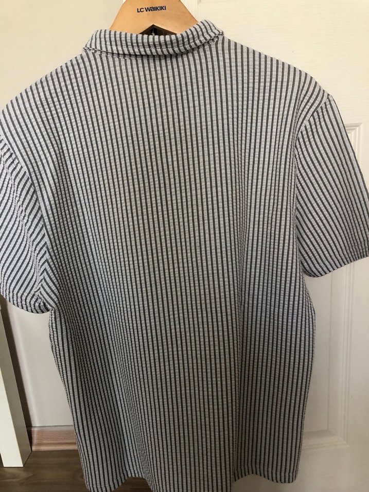 Gri Erkek Polo Tişört Pilili Kısa Kollu - Görsel 5