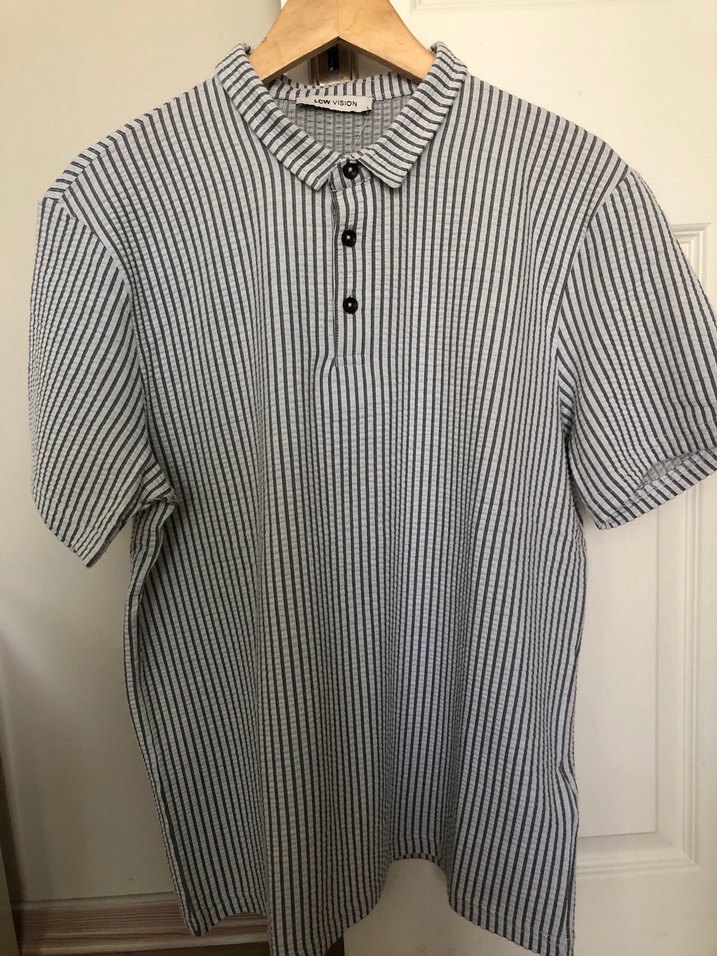 Gri Erkek Polo Tişört Pilili Kısa Kollu - Görsel 2