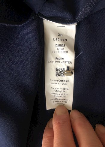 Lacivert V Yakalı Kadın Gömlek - Görsel 7
