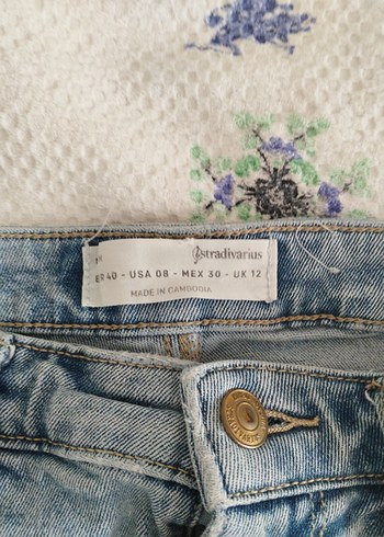 40 Beden mavi Renk Mavi Pastel Renk Normal Boy Kadın Kot Pantolon