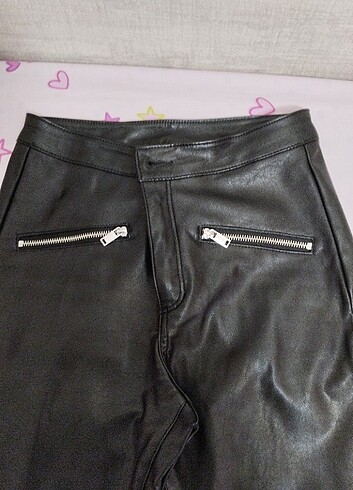 38 Beden @#H&M deri pantolon çok çok çok yeni@#