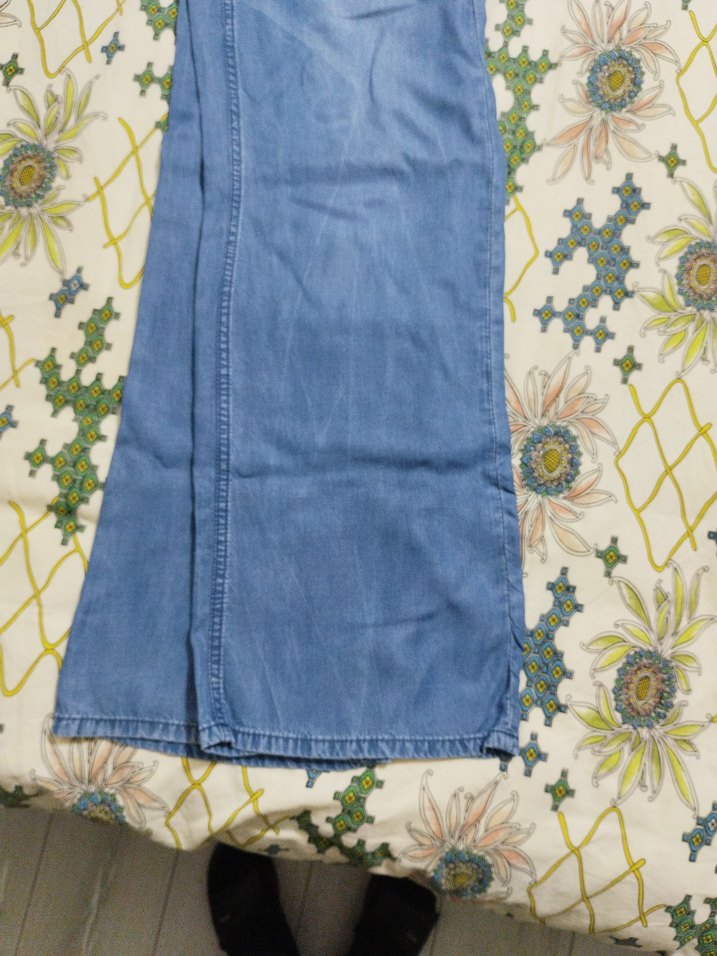 Kız Çocuk Mavi Loose Fit Denim Pantolon - Görsel 3