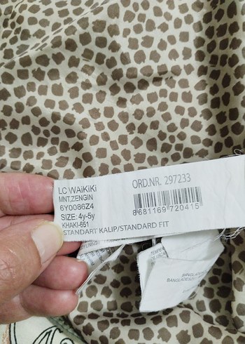 Kız Çocuk Haki Renkli Nakışlı Düğmeli Mont - Görsel 5