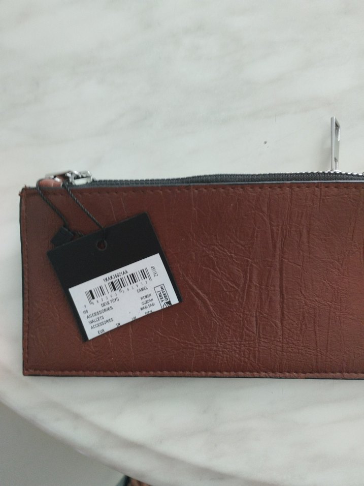 Koton Kahverengi Deri Fermuarlı Kadın Cüzdanı - Görsel 2