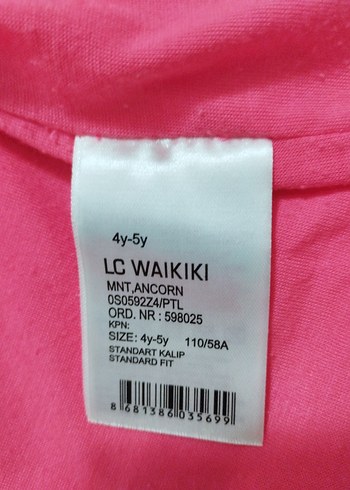 Kız Çocuk Pembe Baskılı Yağmurluk - Görsel 4