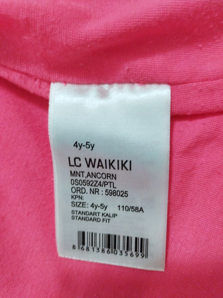 Kız Çocuk Pembe Baskılı Yağmurluk - Görsel 4