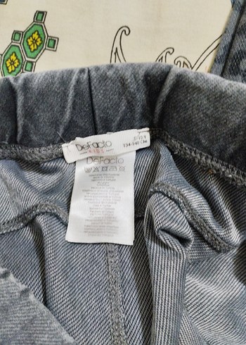 Kız Çocuk Gri Denim Tayt - Görsel 4