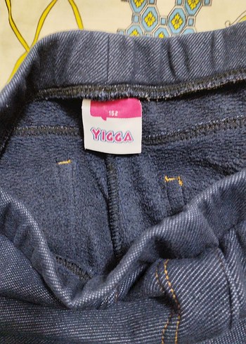 Kız Çocuk Gri Denim Tayt - Görsel 2