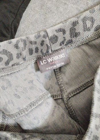 Kız Çocuk Gri Denim Tayt - Görsel 3