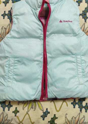 Kız Çocuk Çok Renkli Fermuarlı Yelek - Görsel 3