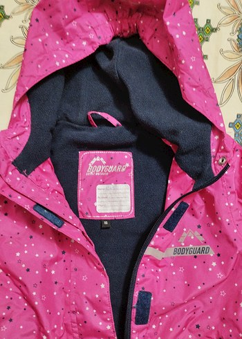 Kız Çocuk Pembe Kapüşonlu Fermuarlı Yağmurluk Mont - Görsel 2