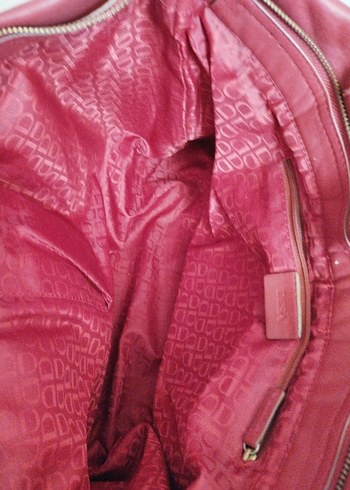 Kırmızı Deri Kadın Çanta Fermuarlı - Görsel 3