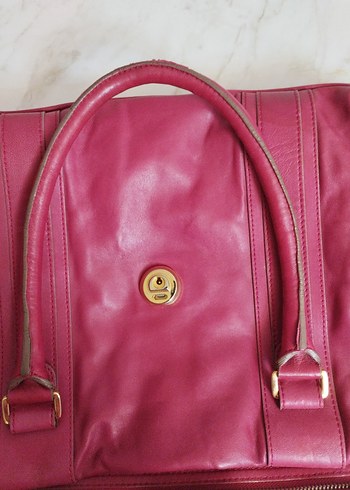 Kırmızı Deri Kadın Çanta Fermuarlı - Görsel 2