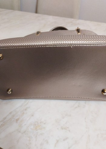 Bej Gri Deri Kadın Çanta - Görsel 5