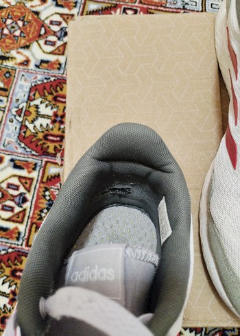 Adidas Beyaz Gri Bağcıklı  Erkek Spor Ayakkabı - Görsel 5