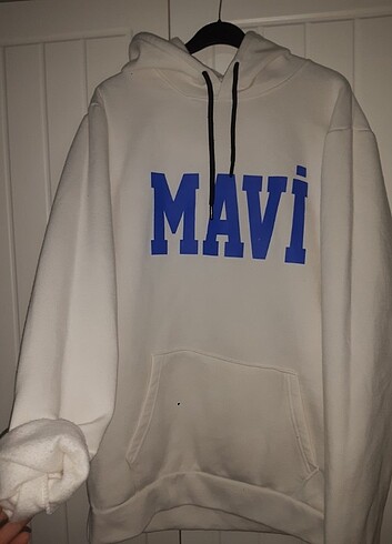 xl Beden Mavi Jeans beyaz sweatshirt (açıklamayı okuyun)